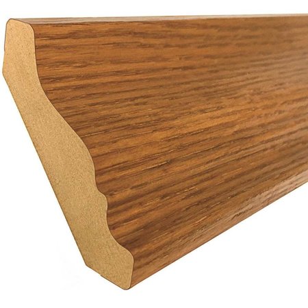 HAMPTON BAY 91.5 in. x 2 in. x 2 in. Crown Molding in Medium Oak KAMC5-MO